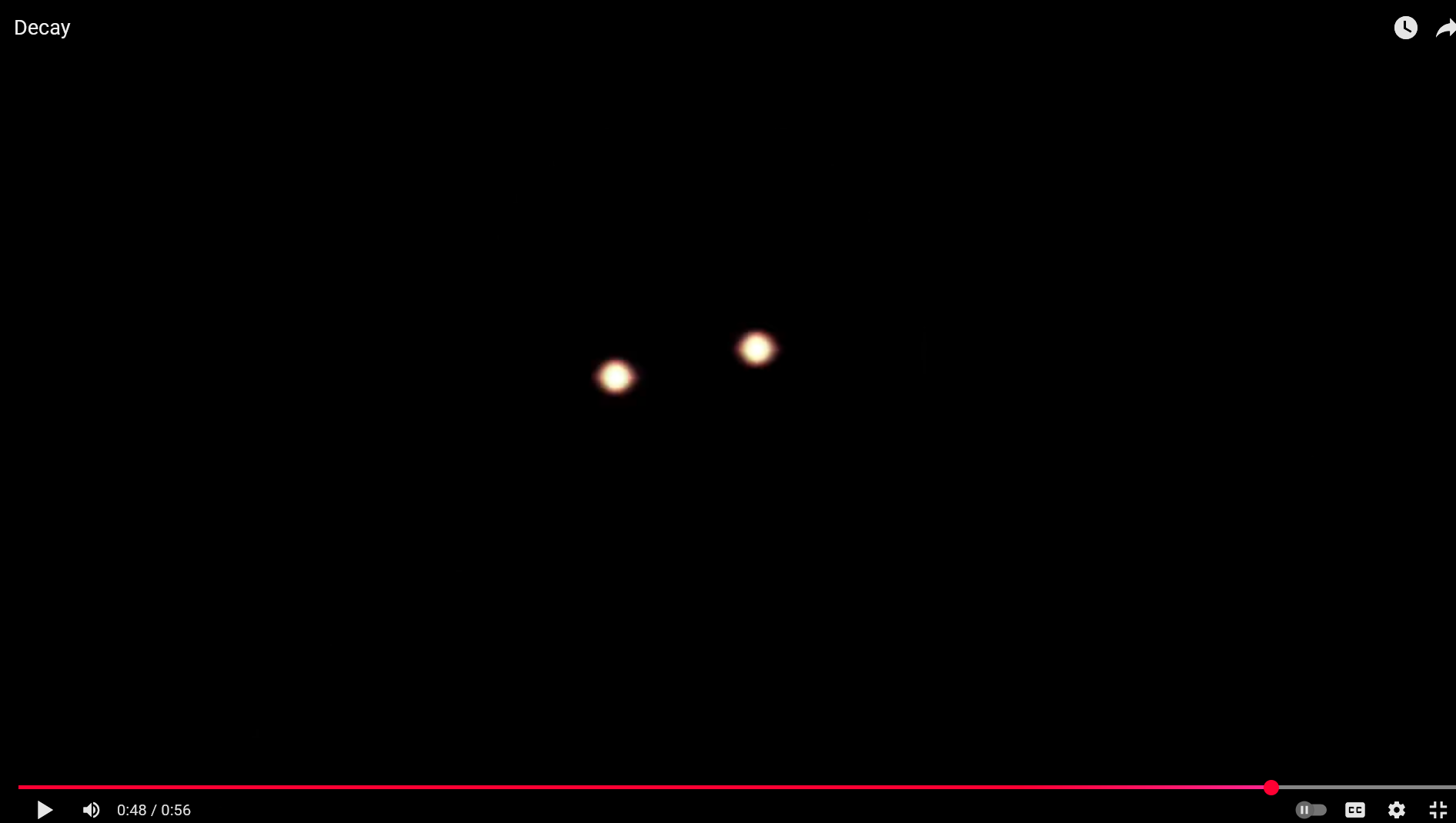 Glowing eyes in the dark