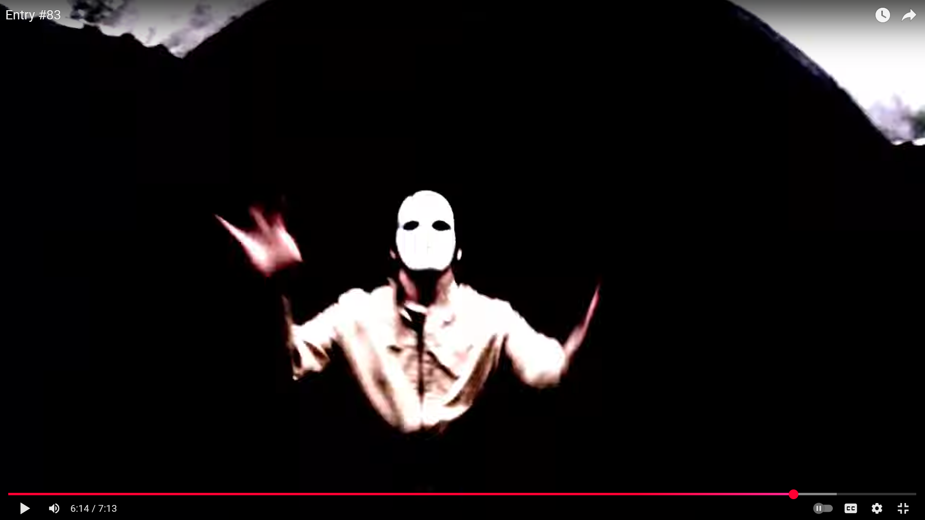 Masky coming at Tim from the tunnel